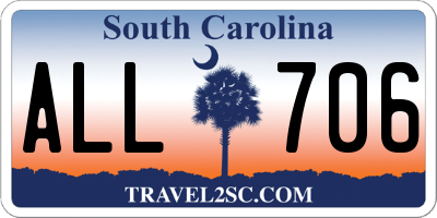 SC license plate ALL706