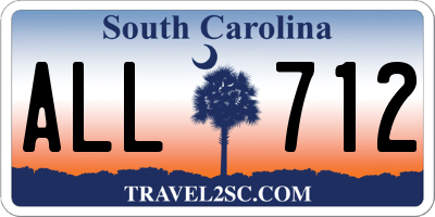 SC license plate ALL712