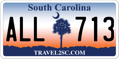 SC license plate ALL713