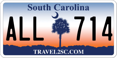 SC license plate ALL714