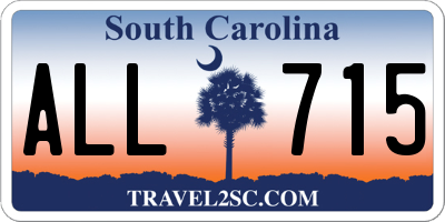 SC license plate ALL715