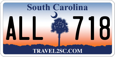 SC license plate ALL718