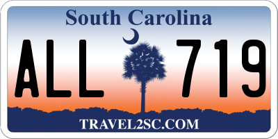 SC license plate ALL719