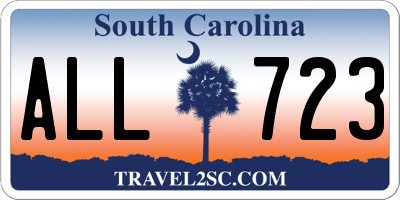 SC license plate ALL723