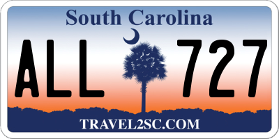 SC license plate ALL727