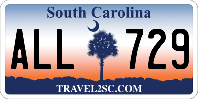 SC license plate ALL729