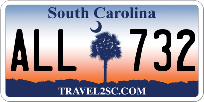 SC license plate ALL732