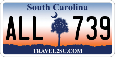 SC license plate ALL739
