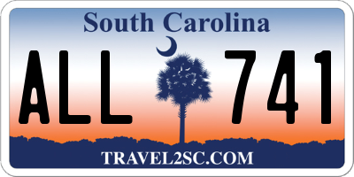 SC license plate ALL741