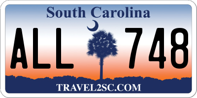 SC license plate ALL748