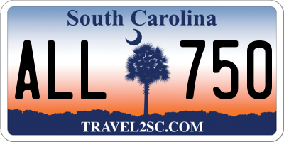SC license plate ALL750