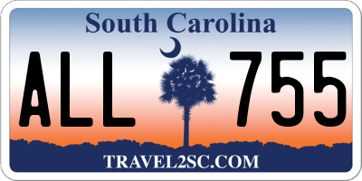 SC license plate ALL755