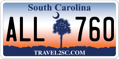 SC license plate ALL760