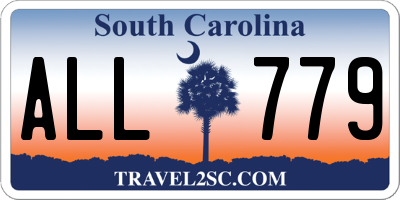 SC license plate ALL779