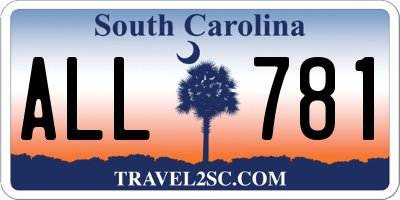 SC license plate ALL781