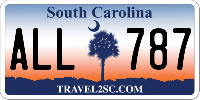 SC license plate ALL787