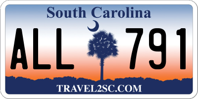 SC license plate ALL791