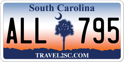 SC license plate ALL795
