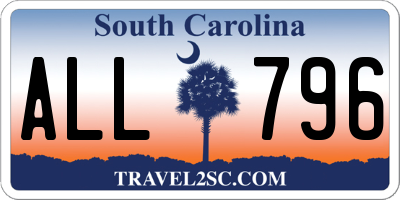 SC license plate ALL796