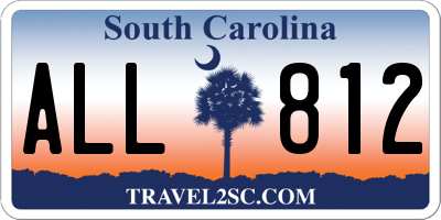 SC license plate ALL812
