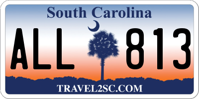 SC license plate ALL813