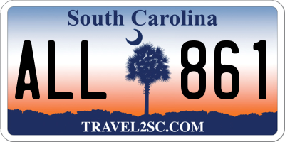 SC license plate ALL861