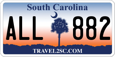 SC license plate ALL882