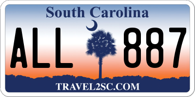 SC license plate ALL887