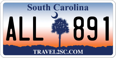 SC license plate ALL891