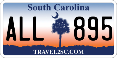 SC license plate ALL895