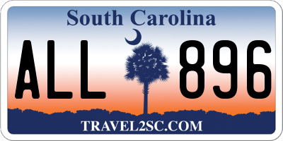SC license plate ALL896