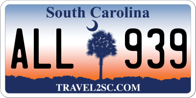 SC license plate ALL939