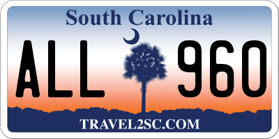 SC license plate ALL960
