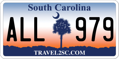 SC license plate ALL979