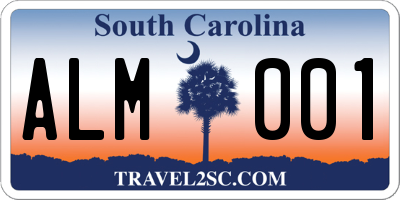 SC license plate ALM001