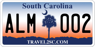 SC license plate ALM002