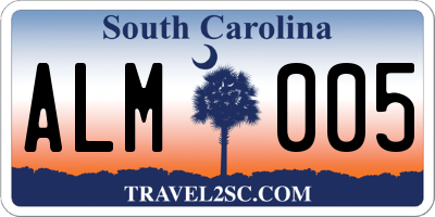 SC license plate ALM005