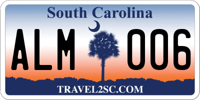SC license plate ALM006