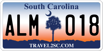 SC license plate ALM018