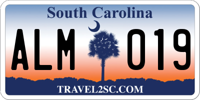 SC license plate ALM019