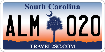 SC license plate ALM020