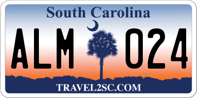 SC license plate ALM024