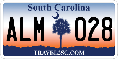 SC license plate ALM028