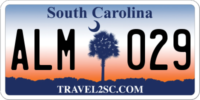 SC license plate ALM029