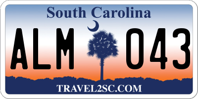 SC license plate ALM043