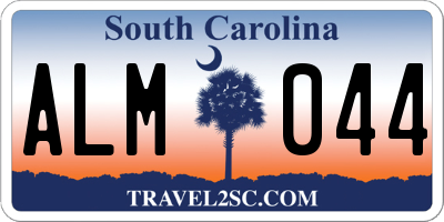 SC license plate ALM044
