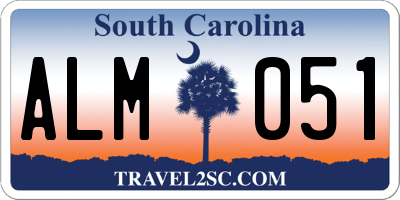 SC license plate ALM051