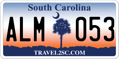 SC license plate ALM053