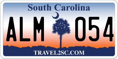 SC license plate ALM054