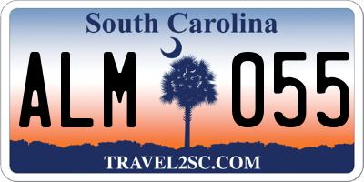 SC license plate ALM055